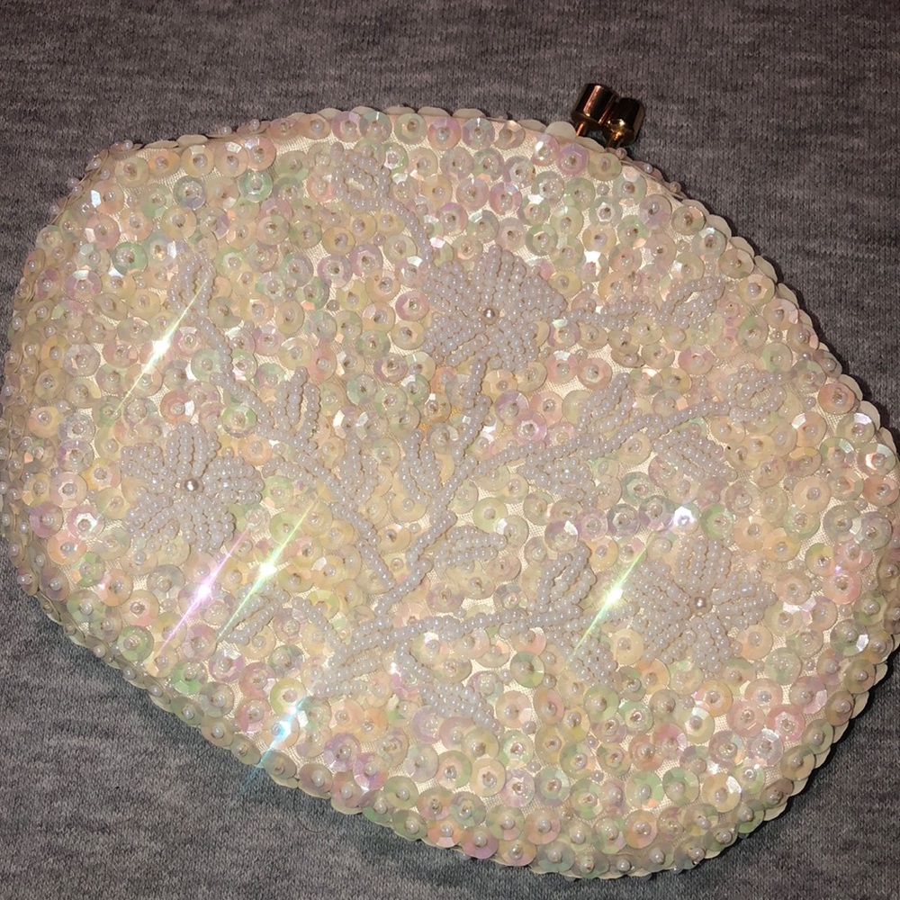 Vintage Sequined Beaded Clutch